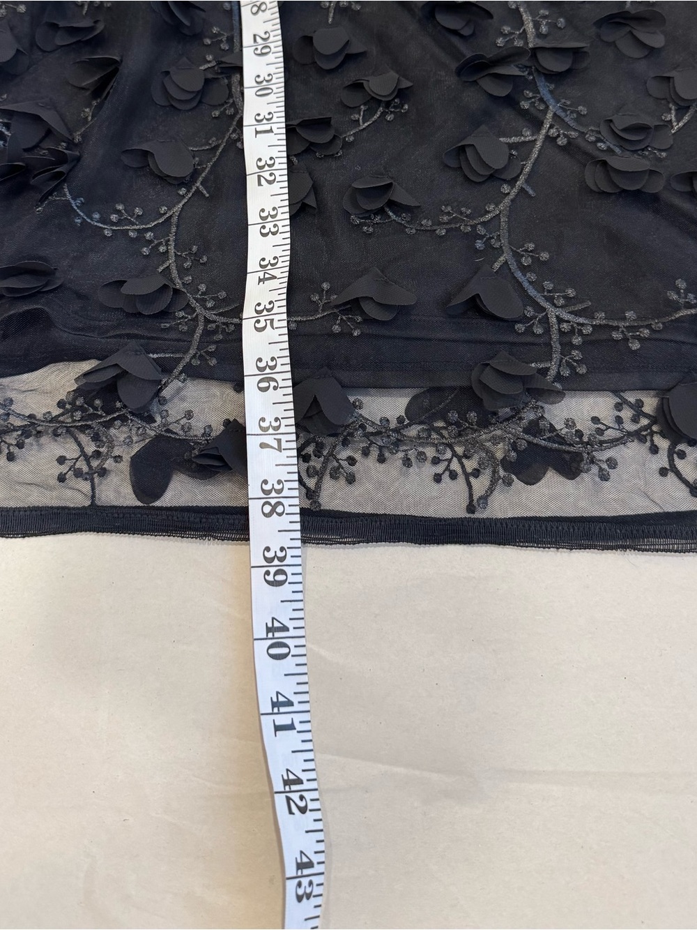Max Studio Sheath Dress 3D Appliqué Floral XL Party Cocktail Evening Wedding - Picture 9 of 9